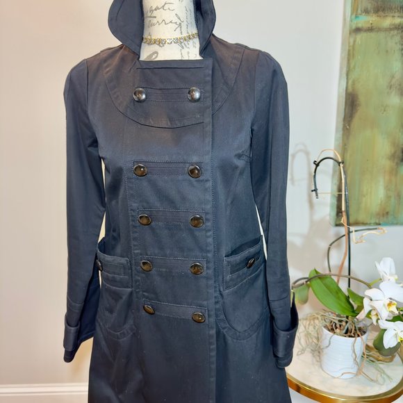 Marc by Marc Jacobs Navy Blue Trench Coat- XS - Picture 3 of 4